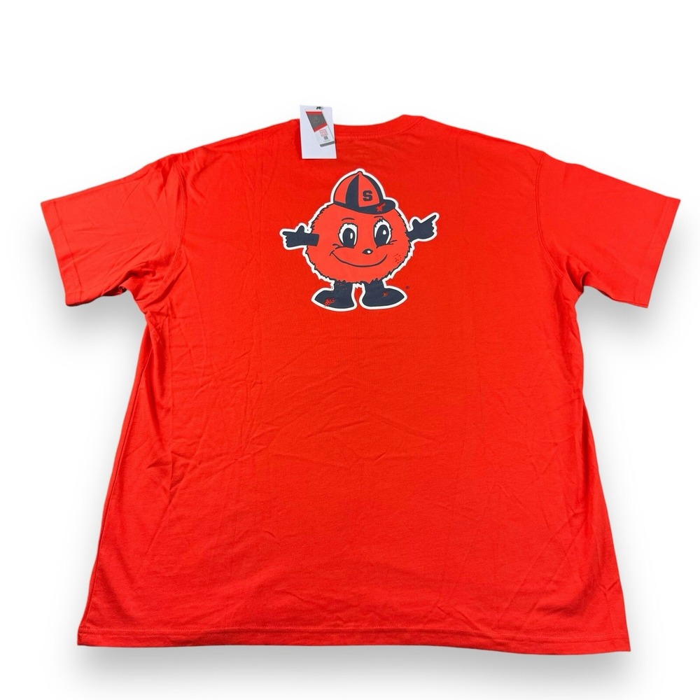 NWT Nike Orange Syracuse Orange Distressed Print Cotton Vault T-Shirt Mens L